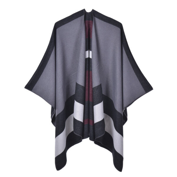 MissShorthair Poncho Scialle Donna Morbido E Reversibile, Taglia Unica, Multicolore